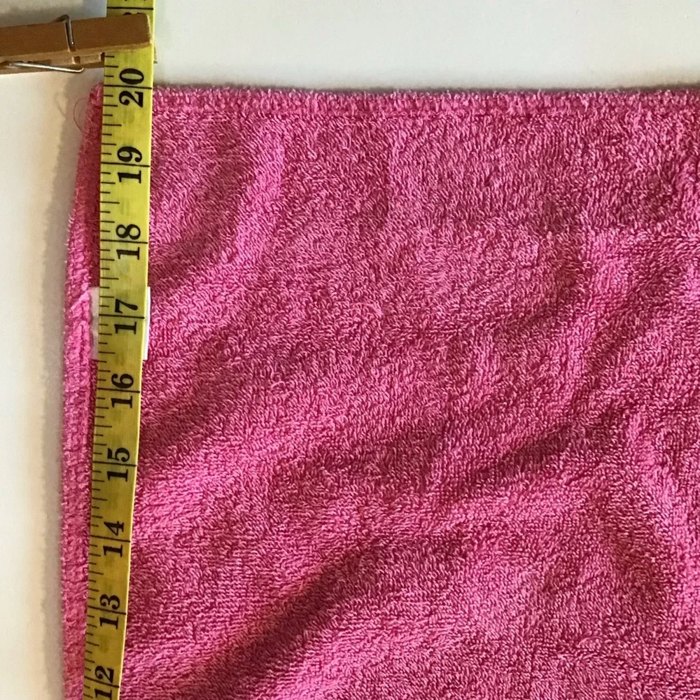 Pink Princess Hooded Bath Towel Toddler Girl Yellow Mittens Appliqué Crown